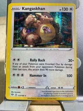 Kangaskhan 133/189 Darkness Ablaze Holo Rare Pokemon Card